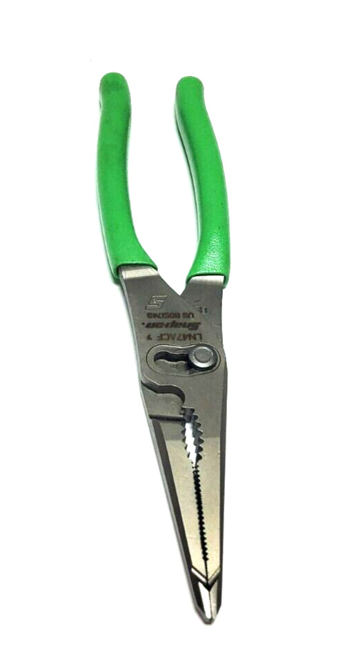 NEW Snap-on™ LN47ACF LN47ACFG Green 9 3/4″ Talon Grip Long Nose SlipJoint Pliers