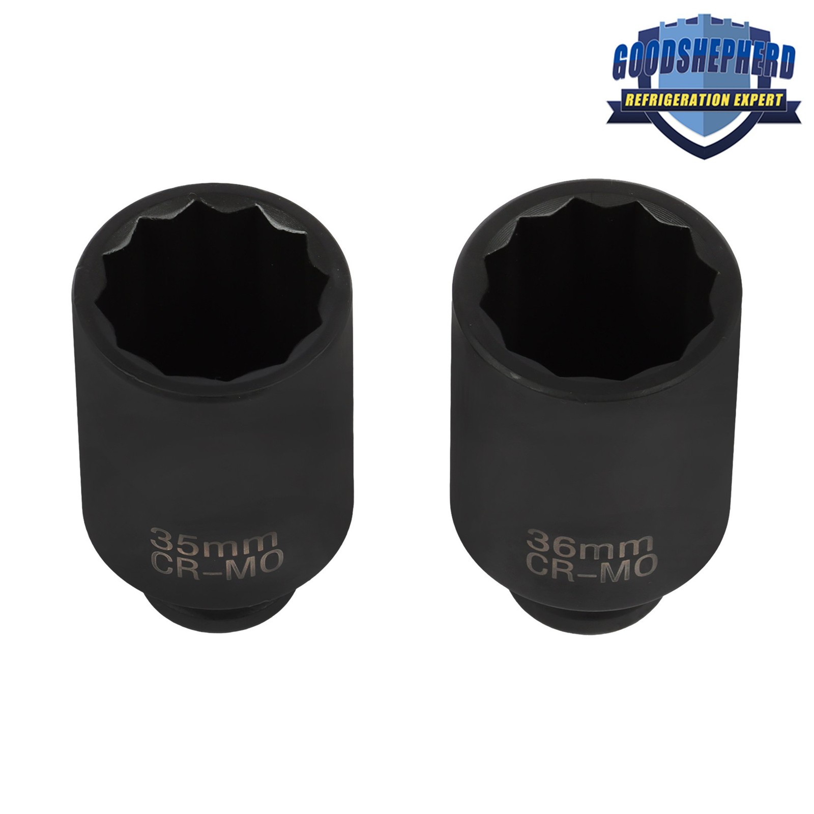 1/2-Inch Drive Deep Spindle Axle Nut Impact Socket Set 12 Point 1/2″ 8PCS