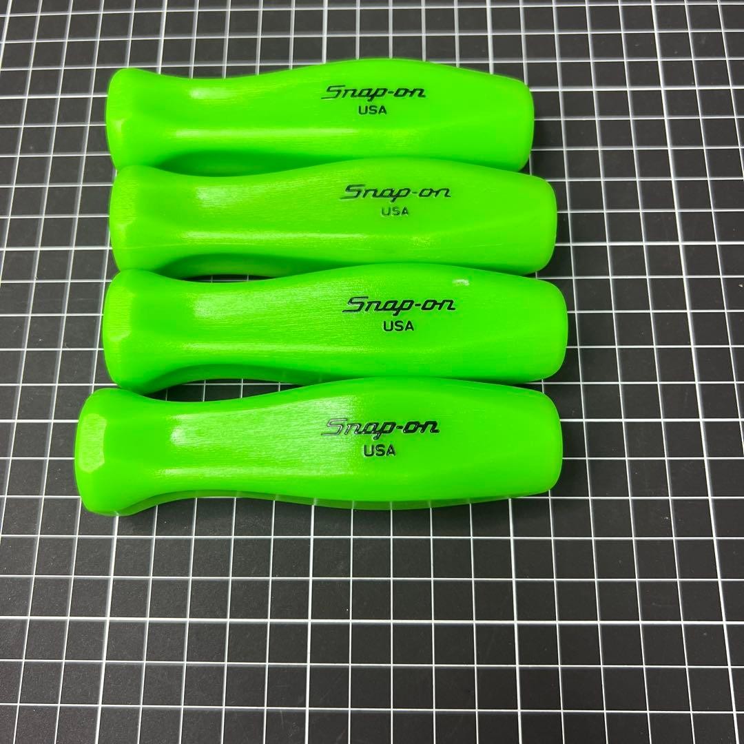 Snap-on Green-Coloured Grip Screwdrivers (1/2 Ratchet) 4-Piece Set NEW