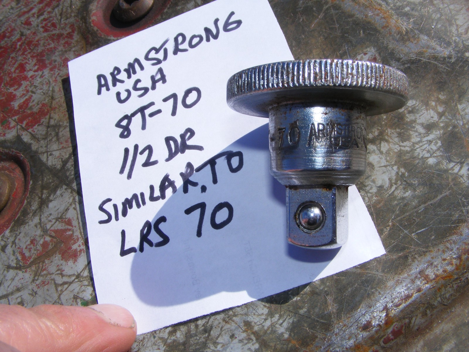 1/2 dr ratchet spinner thumbwheel adapter armstrong 8t-70