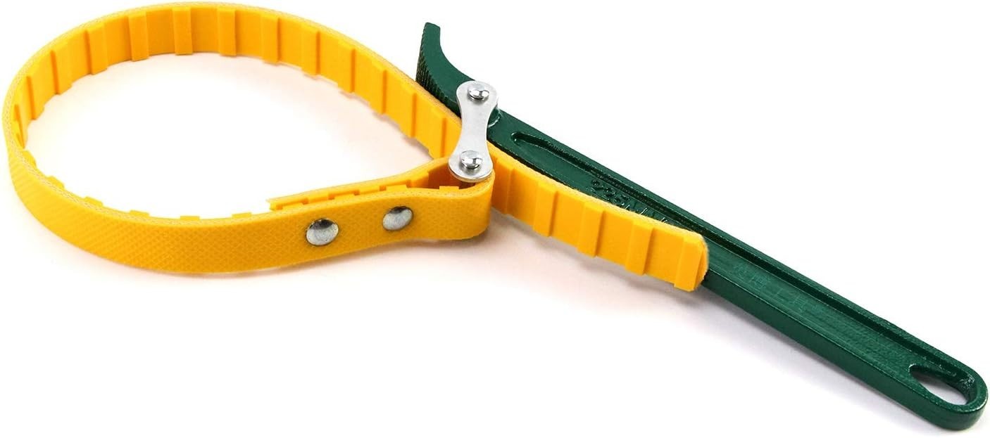 9″ Belt Strap Wrench, Multi-Purpose Adjustable Strap Oil Filter 19 11/16″ Cap…