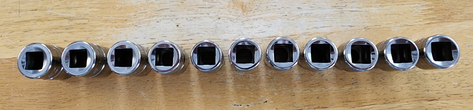 Snap-On 19pc 10-27mm 1/2″ Dr 12-Pt Metric Flank Drive Shallow Socket Set + EXTRA