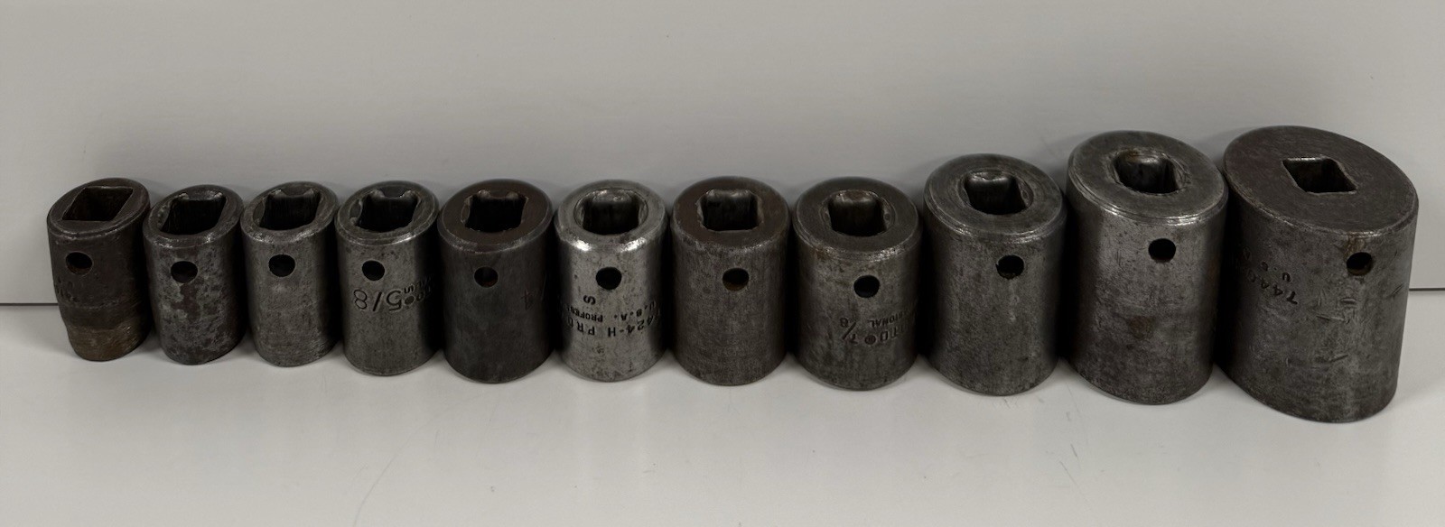 11 Proto Professional Short Impact Socket 1/2 Drive 6 Pt Point 1/2” – 1 1/4” SAE