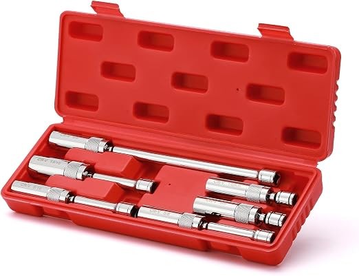 6PCS 3/8″ Dr Magnetic Swivel Spark Plug Socket Set, 9/16″, 5/8″, 13/16″, 14mm