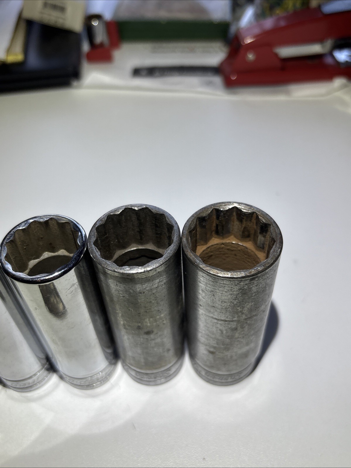 Snap On Tools 1/2″ DEEP SAE 5/8”»- 15/16″ Socket Set Lot 12-PT 🇺🇸