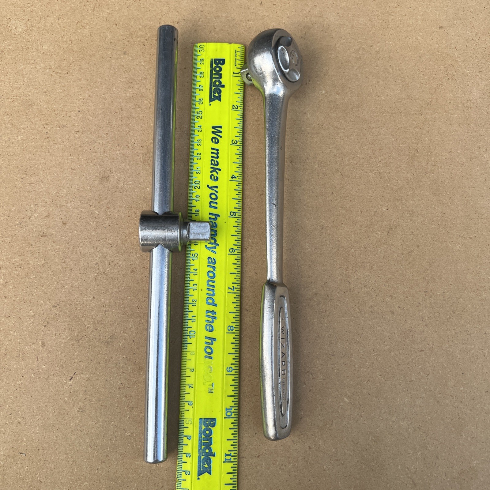 Wizard Tools Ratchet H2833 & T Handle Breaker Bar HR2830 -1/2″ Drive Made in USA
