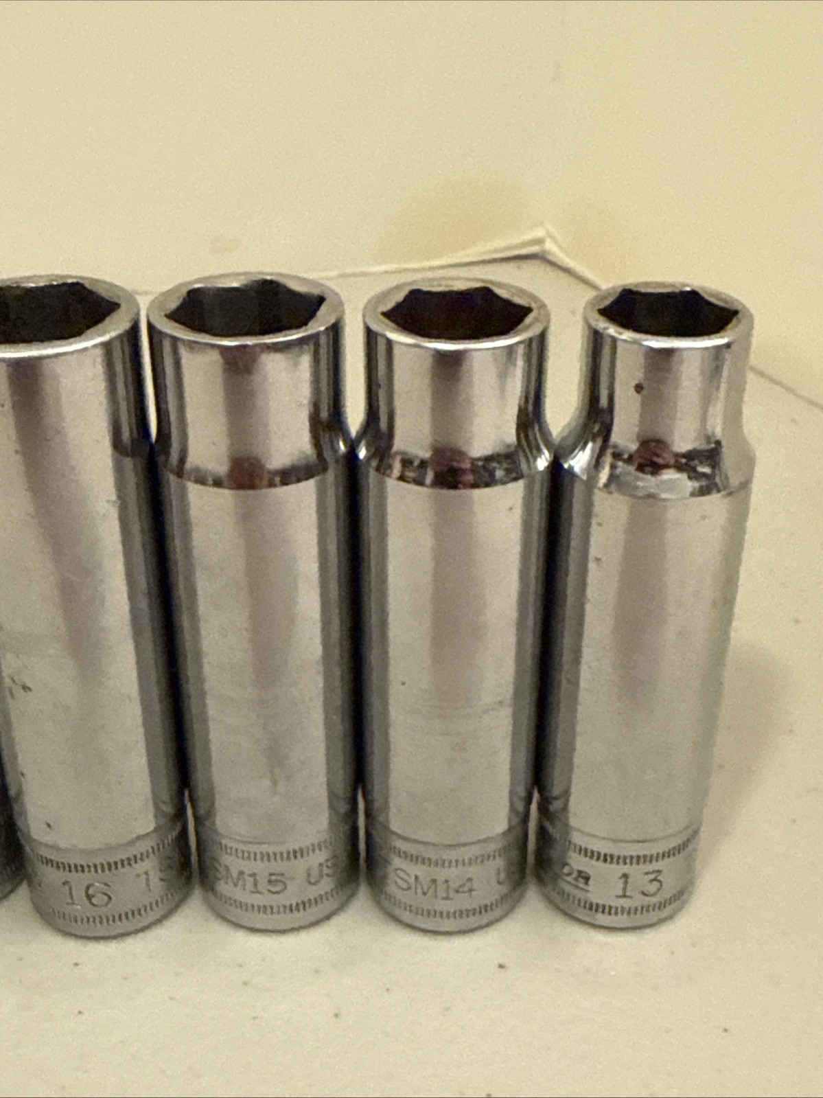 Snap-On Tools ~ 6 pc 1/2″ Dr METRIC 6 Pt Set TSM13 TSM14 TSM15 TSM16 TSM17 TSM19