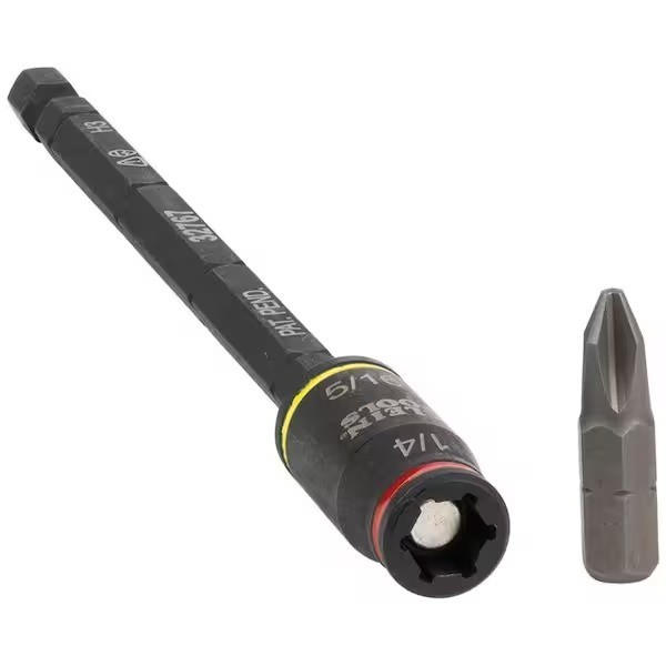 Klein Tools 3-in-1 Impact Flip Socket, 1/4 in., 5/16 in., 5 in. L impact driver