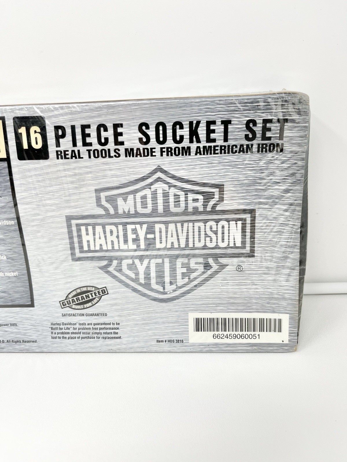 Harley Davidson HD USA 16-Piece Socket Ratchet Set Torn/Open Package As Is Read