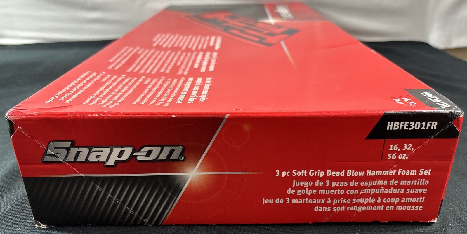 Snap on 3pc Soft Grip Dead Blow Hammer Set w/ PRO-FI Organization 12, 32, 56 oz