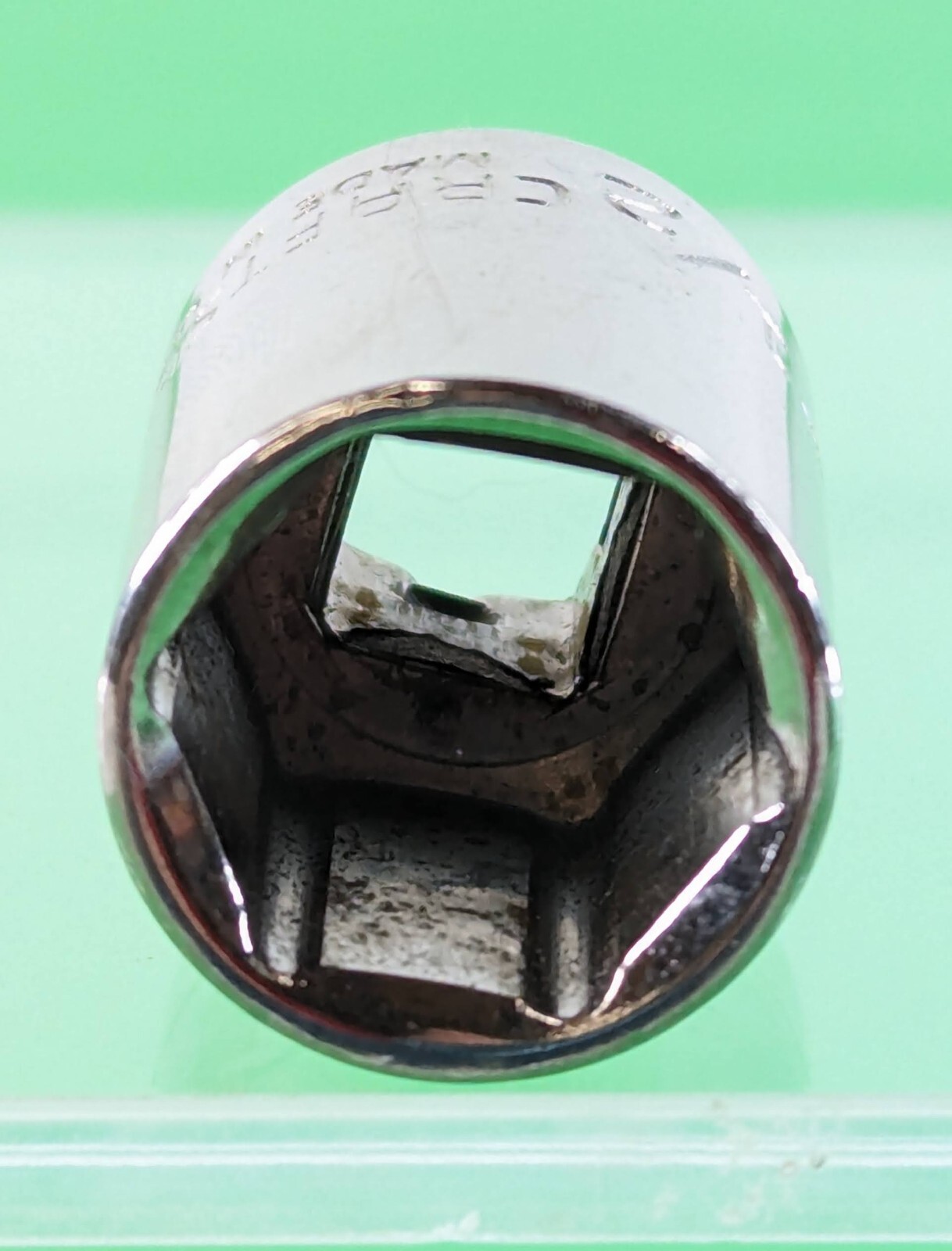 Craftsman USA 1/4in Drive 1/2 SAE Socket 6 Point Shallow Chrome Vintage 34598