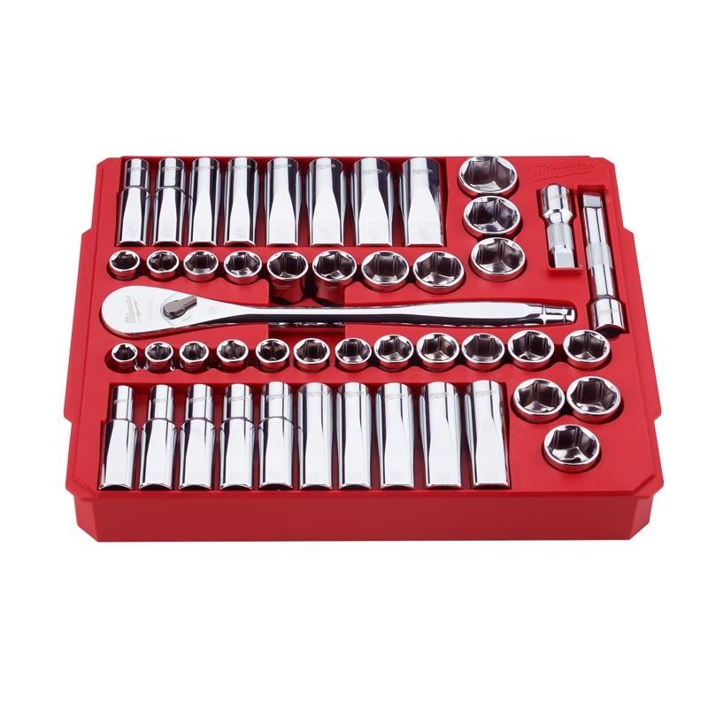 Milwaukee 48-22-9010 47 Piece SAE And Metric 1/2″ Drive Socket Set NEW