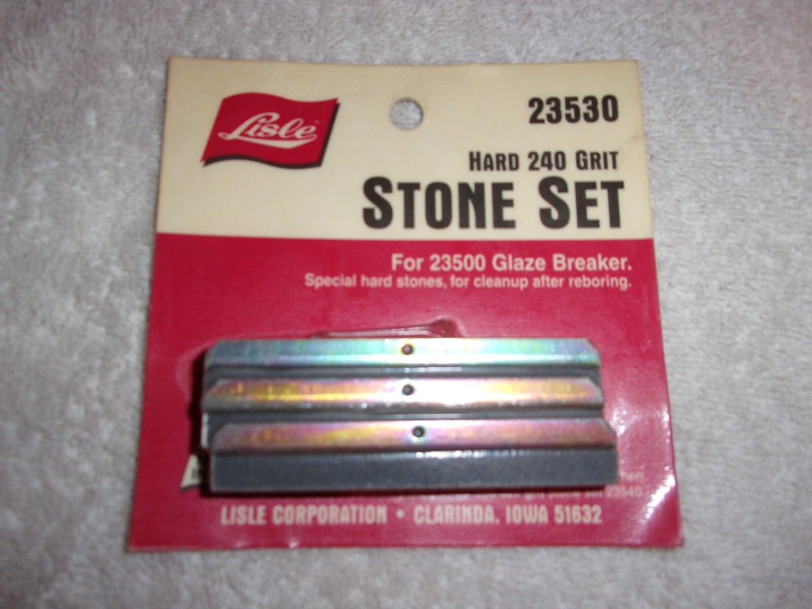 Lisle 23530 Hard 240 Grit Stone Set For Clean-up After Boring Fits 23500 Hone