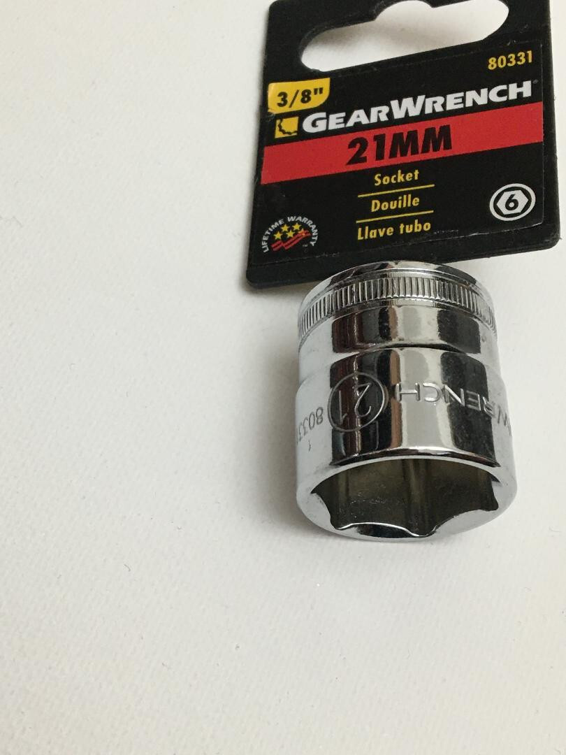 GEARWRENCH 3/8″ Drive Standard Metric Socket 21mm, 6 Point – 80331