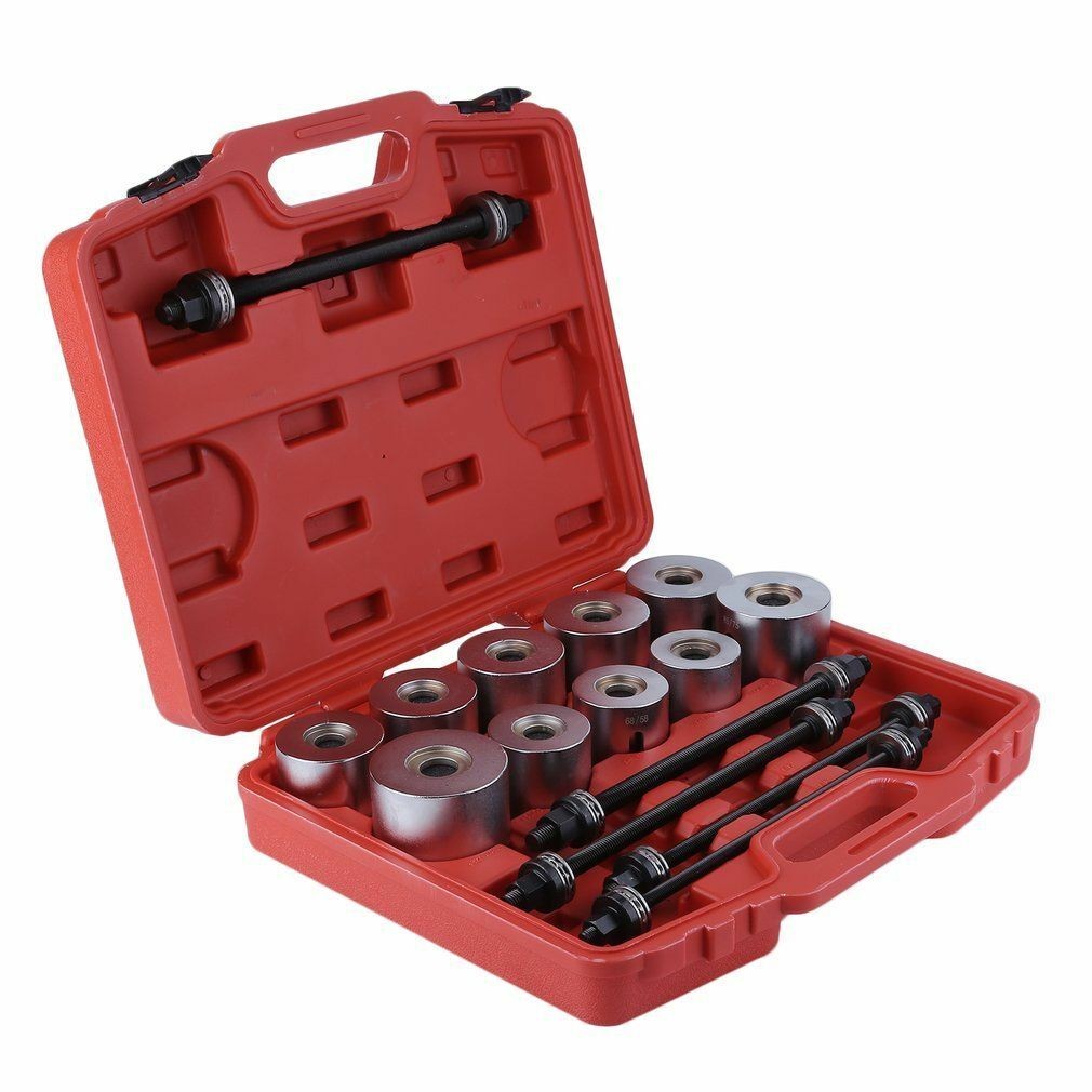 27 PCS Universal Press & Pull Sleeve Kit Bush Bearing Removal Insertion Tool Kit