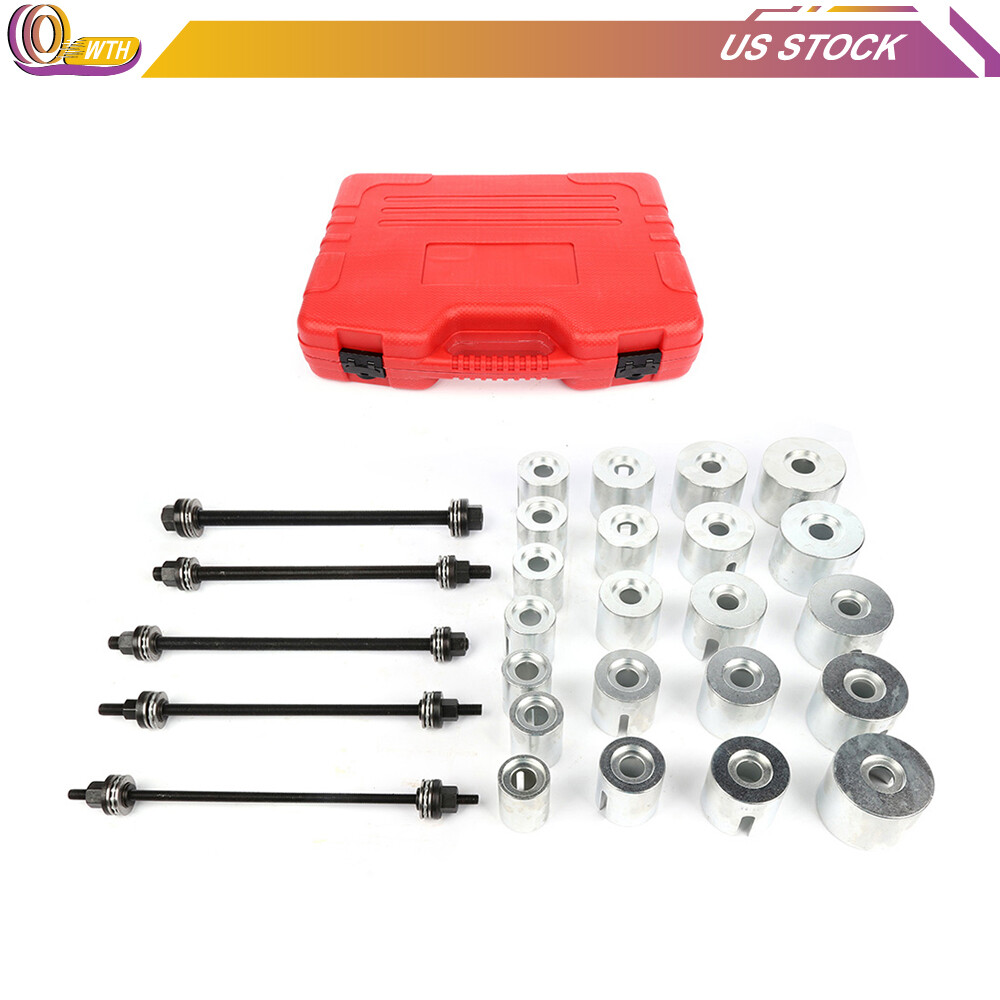 27PCS UNIVERSAL PRESS AND PULL SLEEVE KIT BUSH BEARING REMOVAL INSERTION TOOL