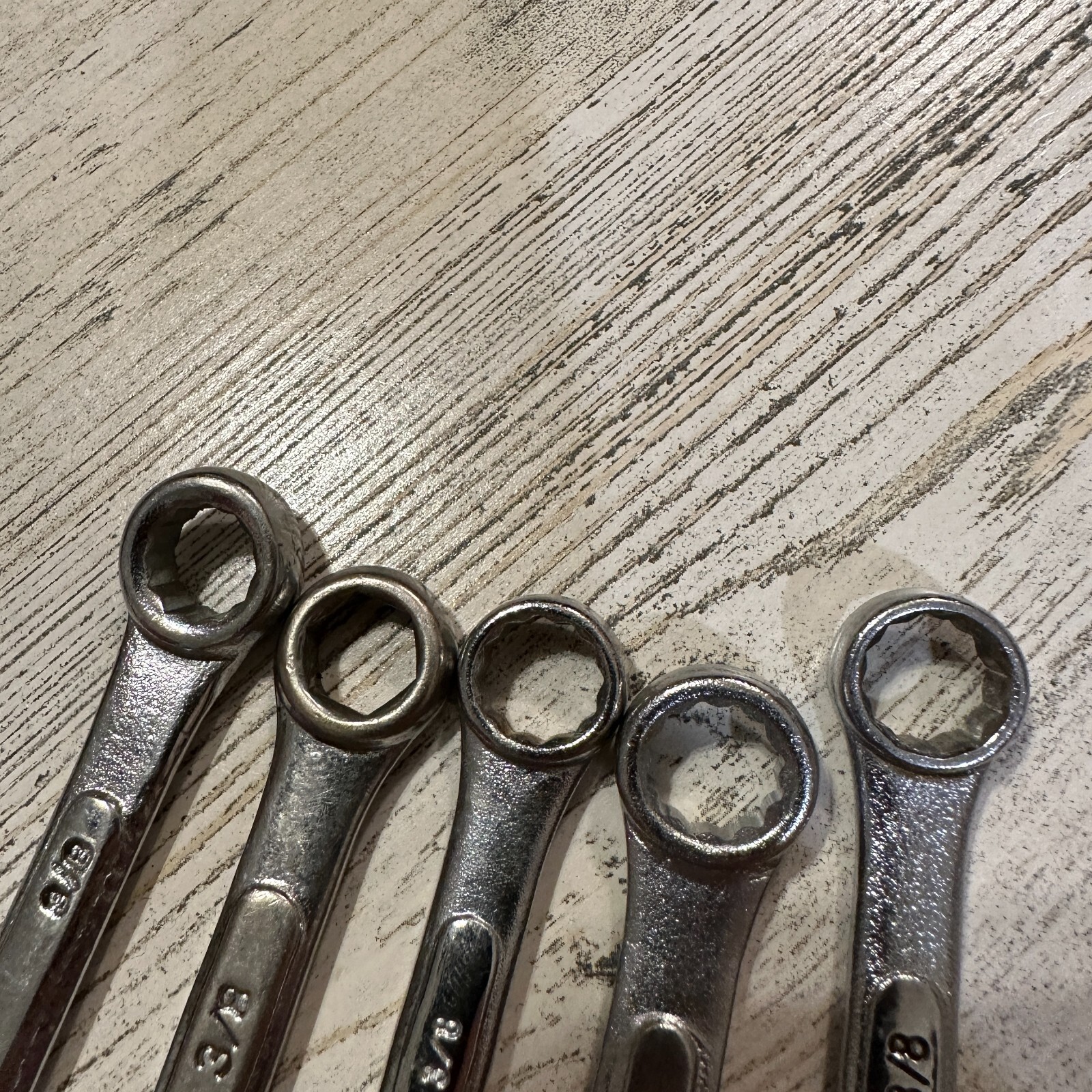 Generic 3/8″ 12 Point Combination Wrench 5″ Long Similar Lot of 5