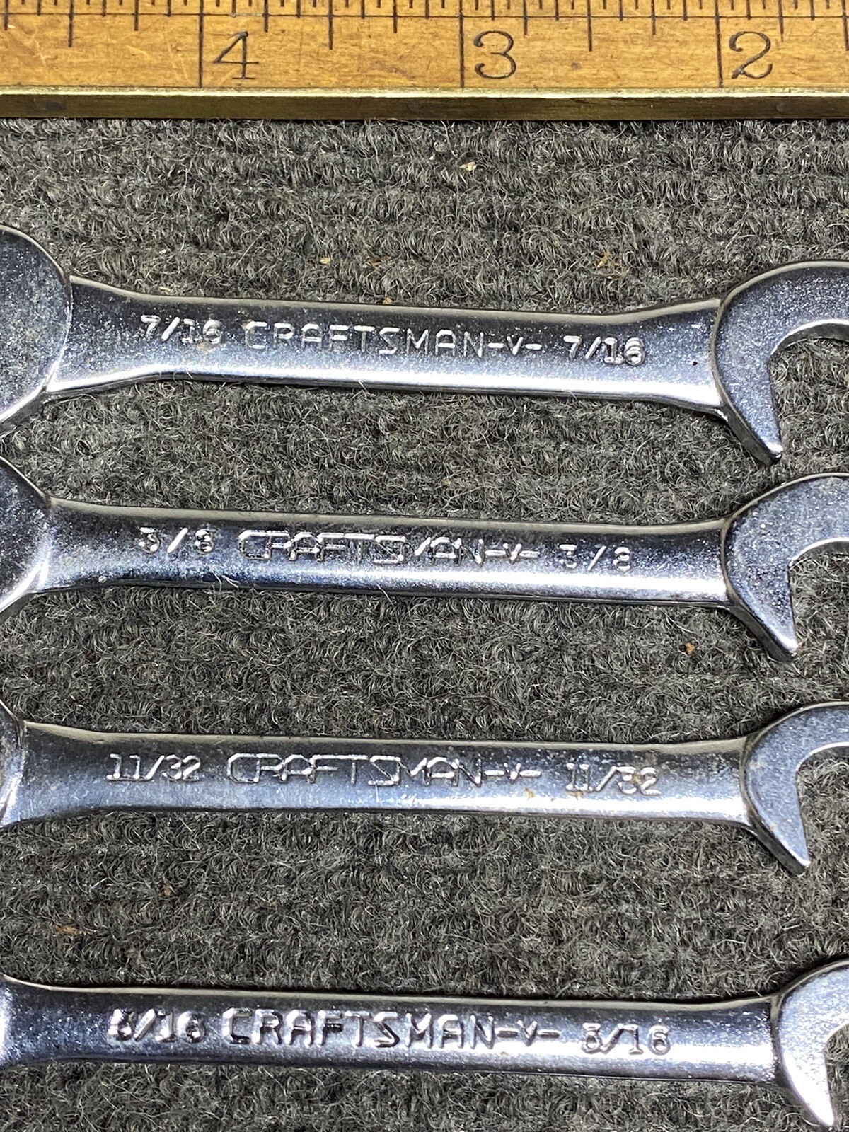 Craftsman USA Super-tuff 8 Piece SAE Open End Ignition Wrench Set 9_4306 USA