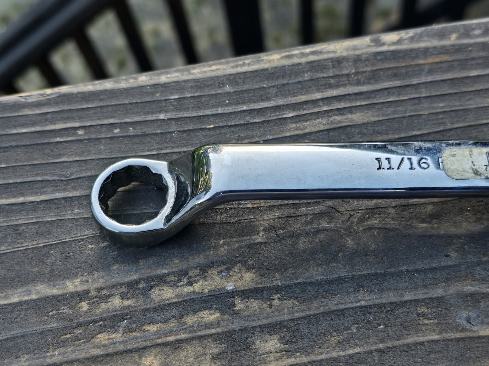 CRAFTSMAN 44318 11/16″ x 5/8″ POLISHED BOX END OFFSET WRENCH, USA EXC.