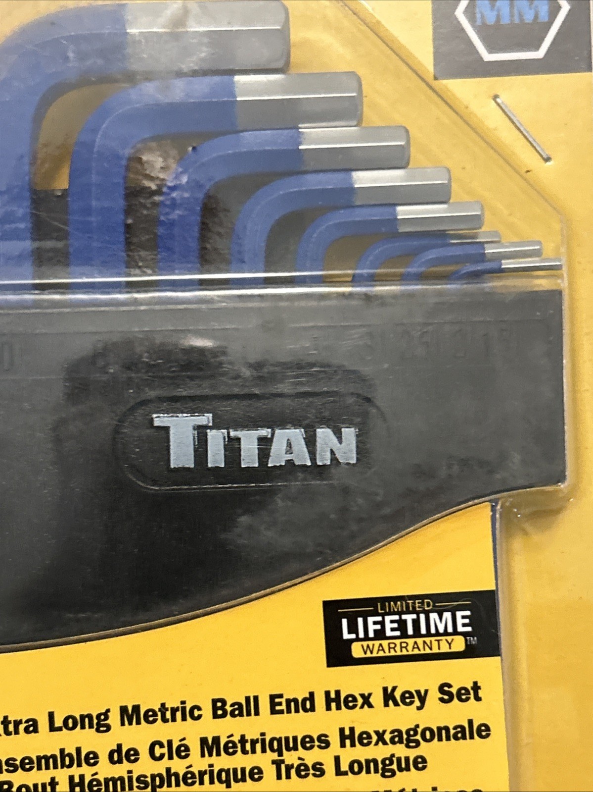 Titan Tools 12714 9 Pc. Extra Long Metric Ball End Hex Key Set