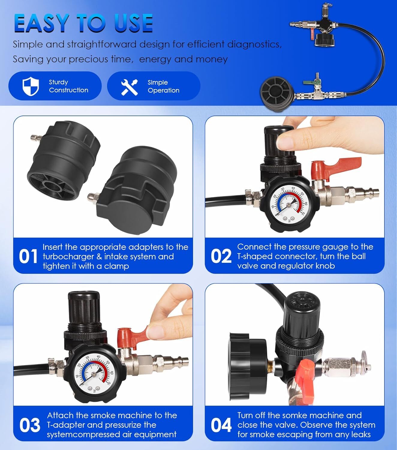 69910 Turbo Air System Test Kit for Most Turbo Systems On Cars and Light Trucks