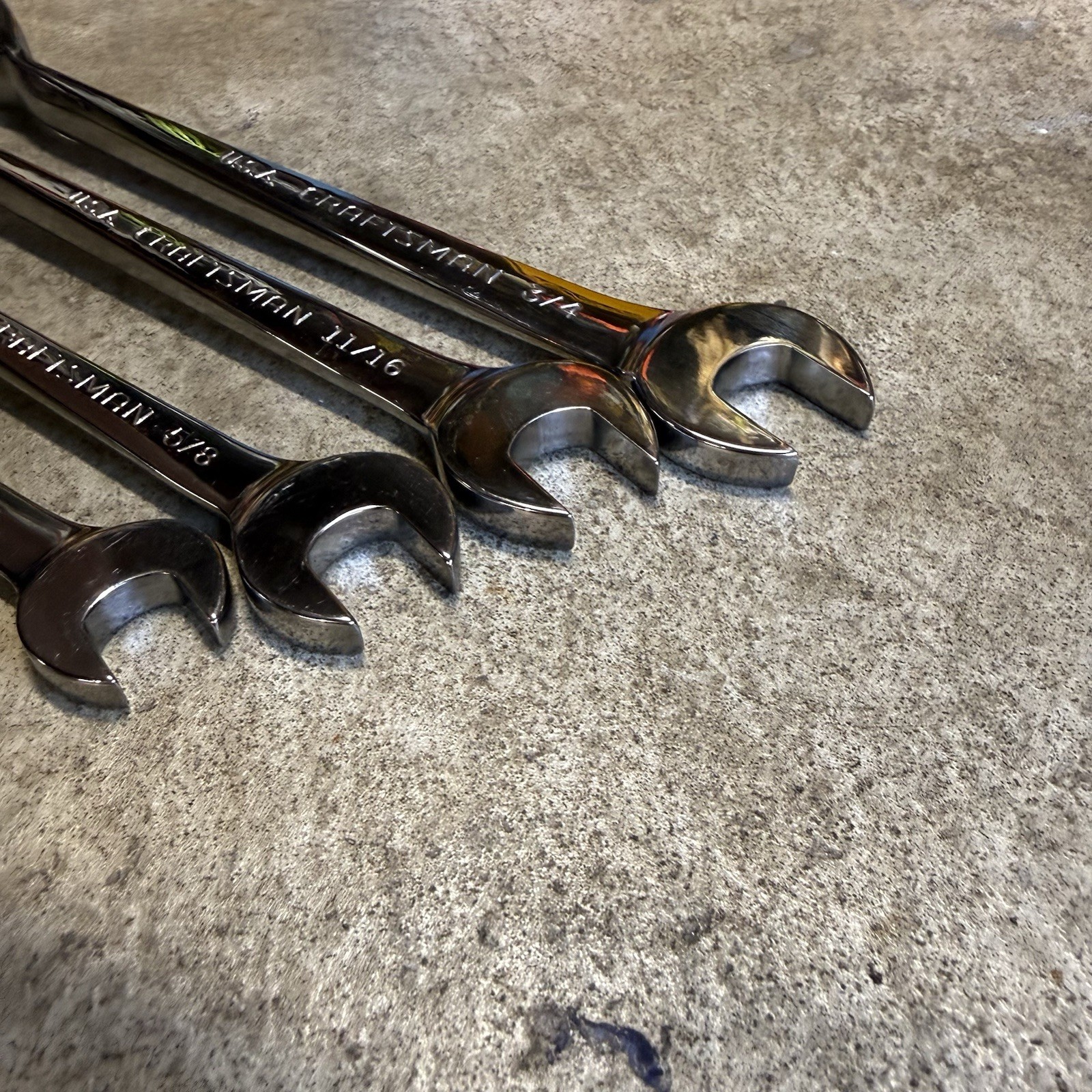 Craftsman Cross-Force SAE Combination Wrench Set NO 1/2” 7pc 5/16-3/4 USA 946520