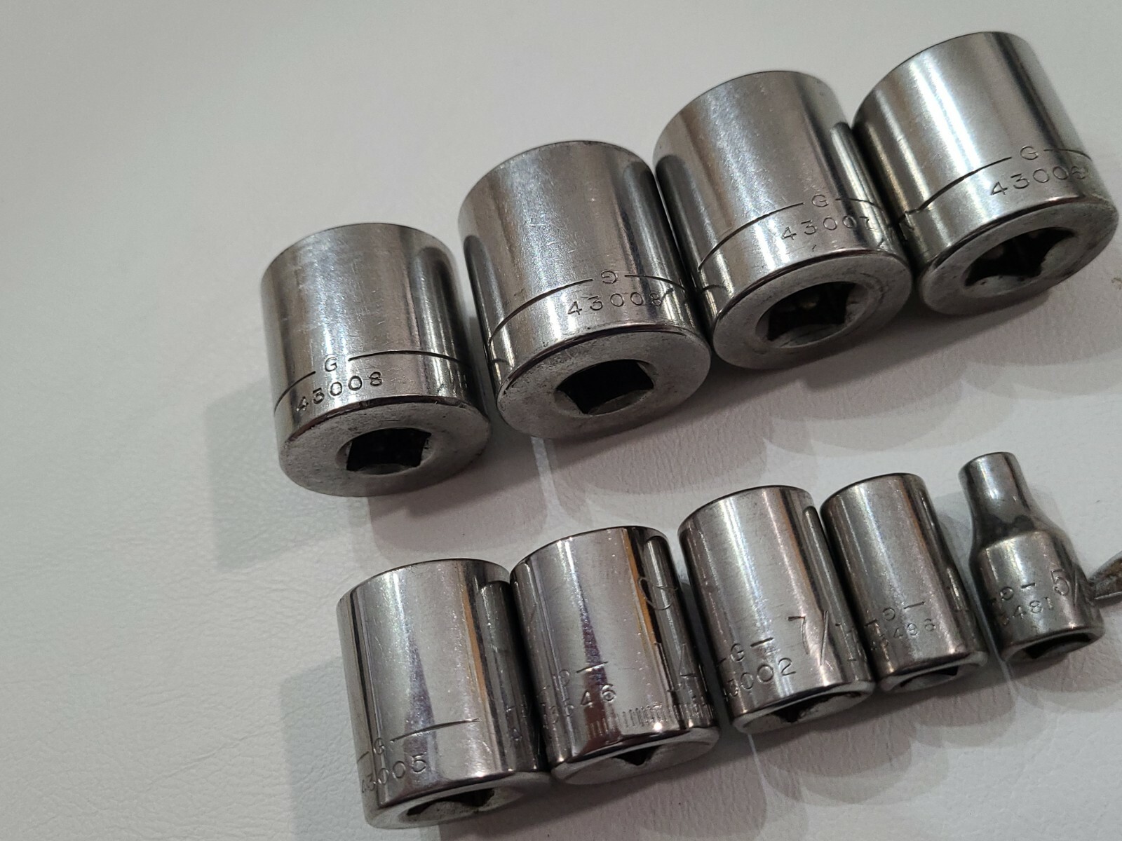 Craftsman USA 6 point G series Deep Sockets shallow Standard SAE 3/8 & 1/4 drive