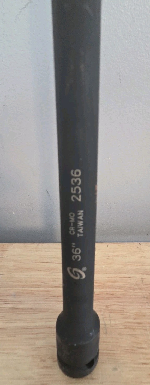Sunex 2536 1/2″ Drive 36″ L Impact Extension CR-MO Alloy Black Oxide New No Box