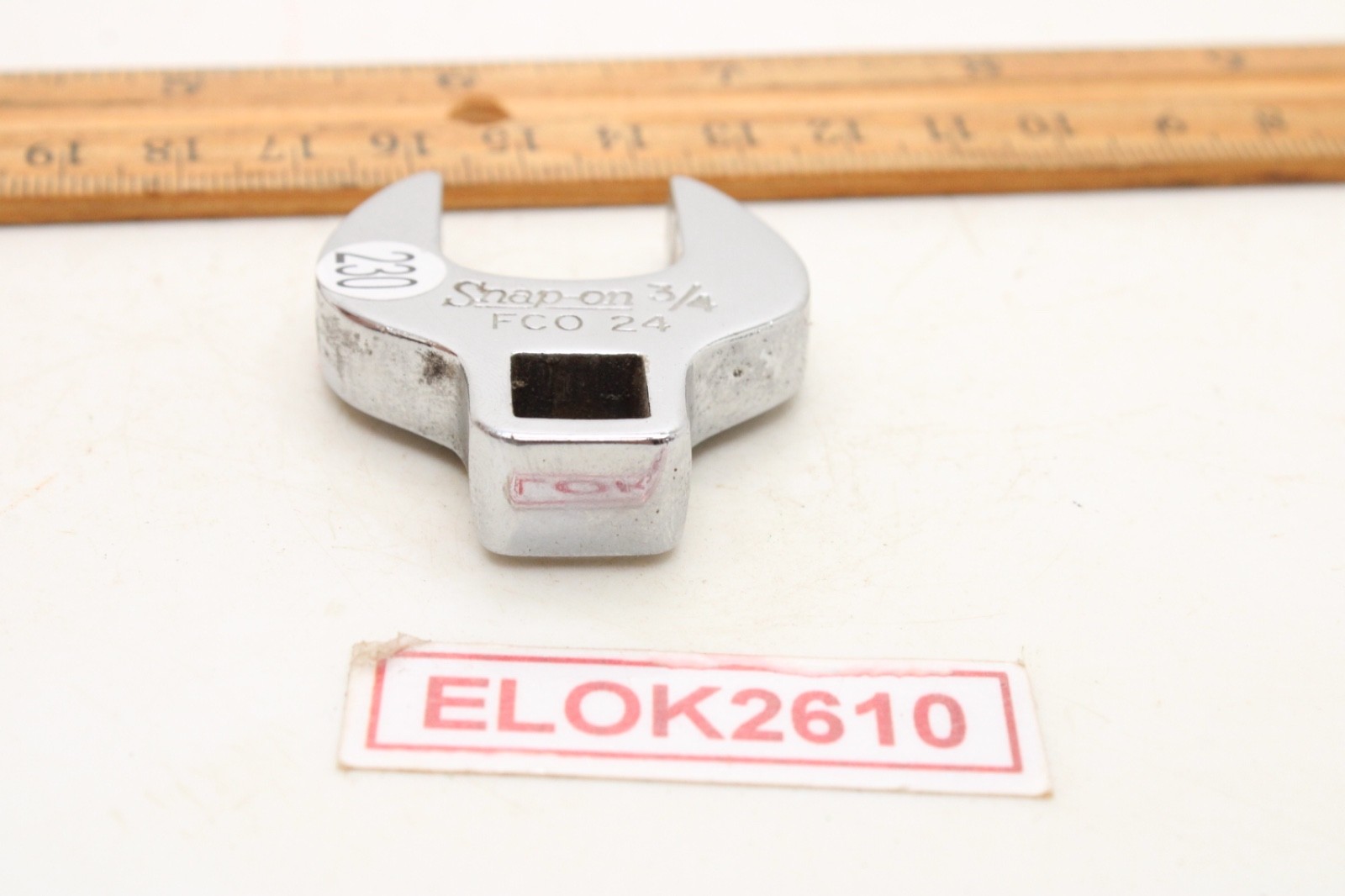Snap-on FCO24 3/8″ Drive 3/4” 6 Point SAE Standard Crowfoot Wrench USA