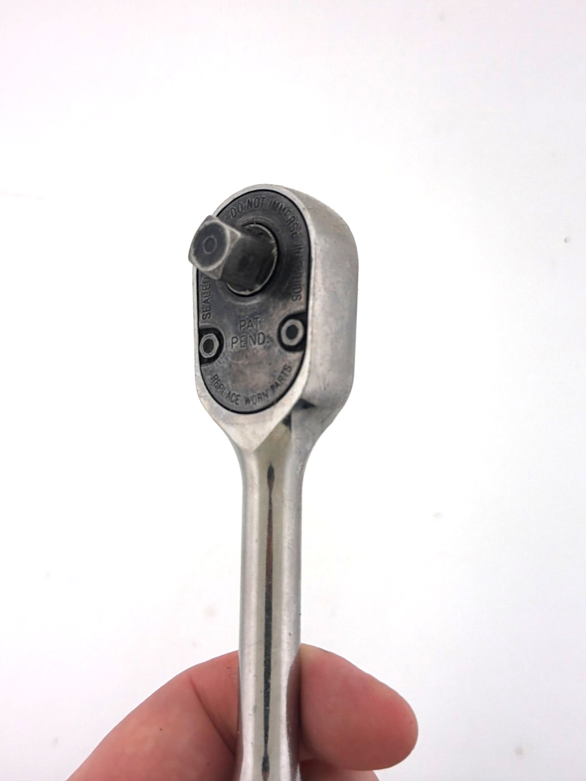 Snap On Tools 7.5″ Long Ratchet 3/8″ Drive Chrome Handle F80 Made in USA