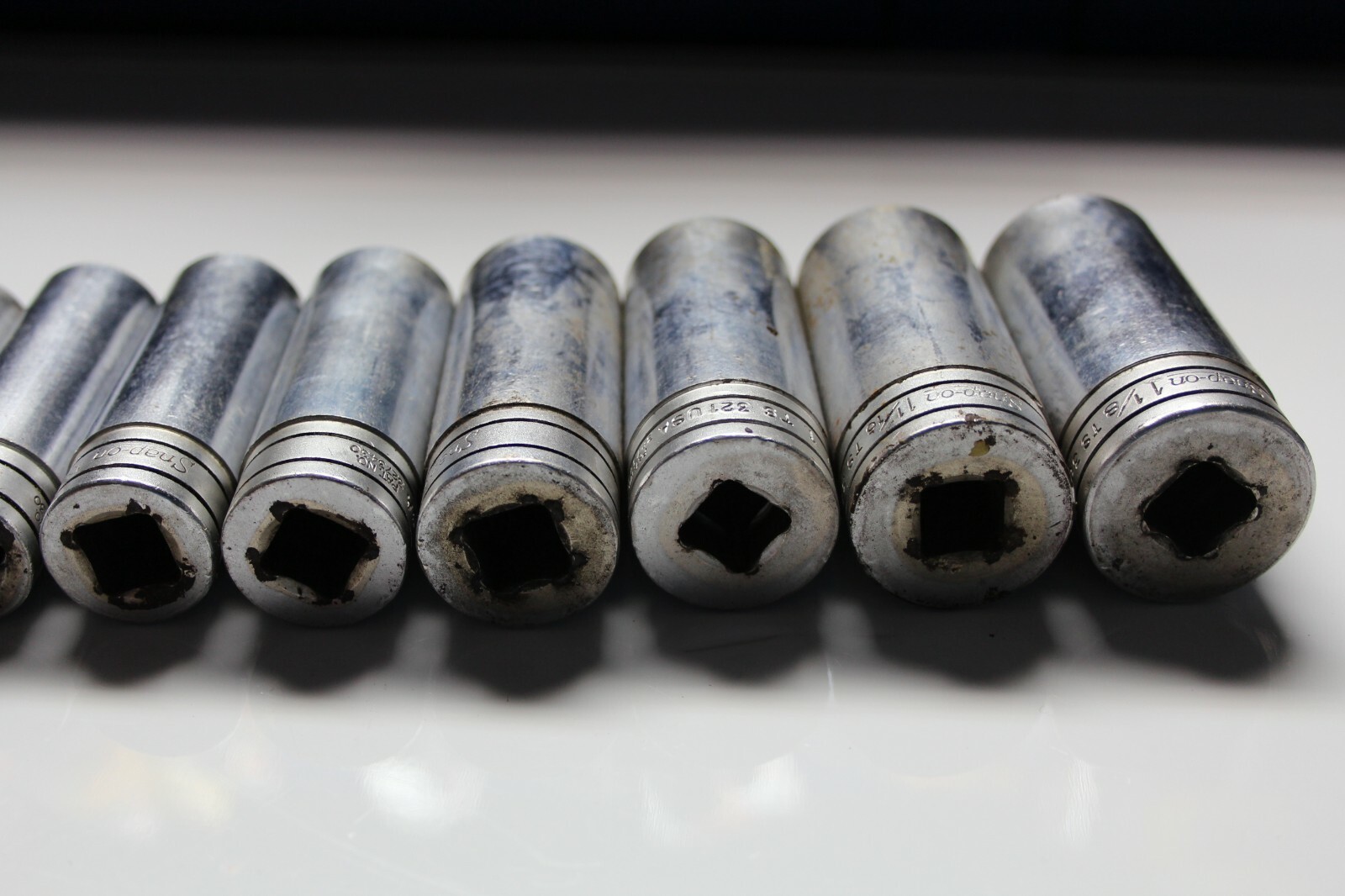 SNAP-ON TOOLS 1/2″ Drive 6-Point SAE Deep Socket Set (1/2″-1-1/8″) 11pc USA