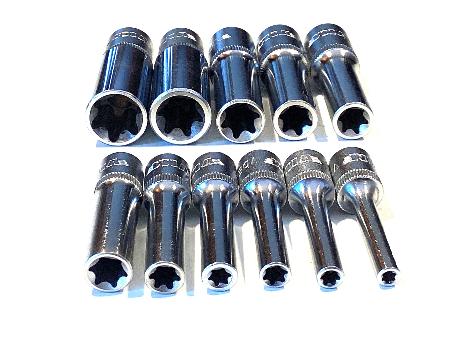VIM Tools 11Pc Combo Drive Deep Inverted Torx Socket Set Snap Latch Case VDE418