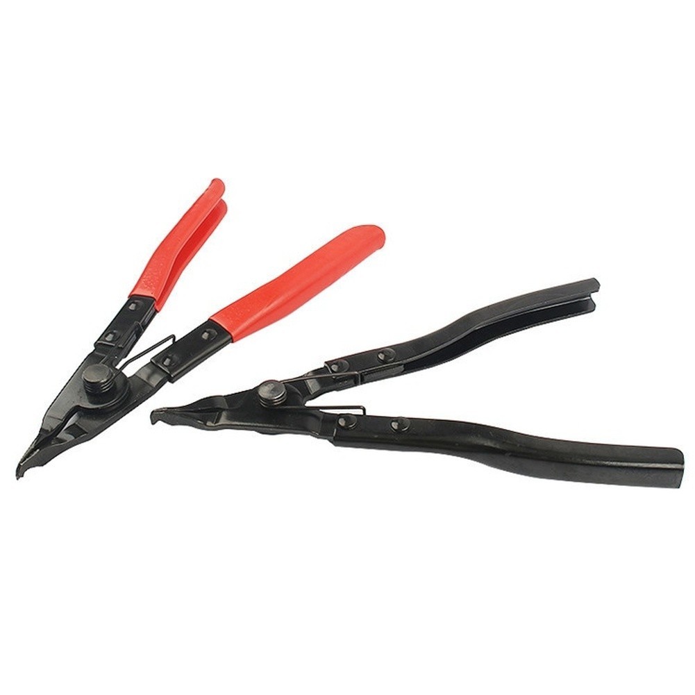Flat Head Circlip Pliers with Textured Jaw and 21mm Capacity for Snap Ring Work