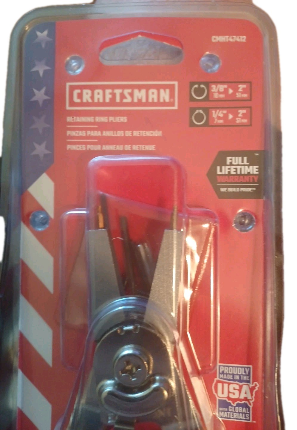 Craftsman Retaining Ring Pliers, made in USA (white letters) – Part # 47412