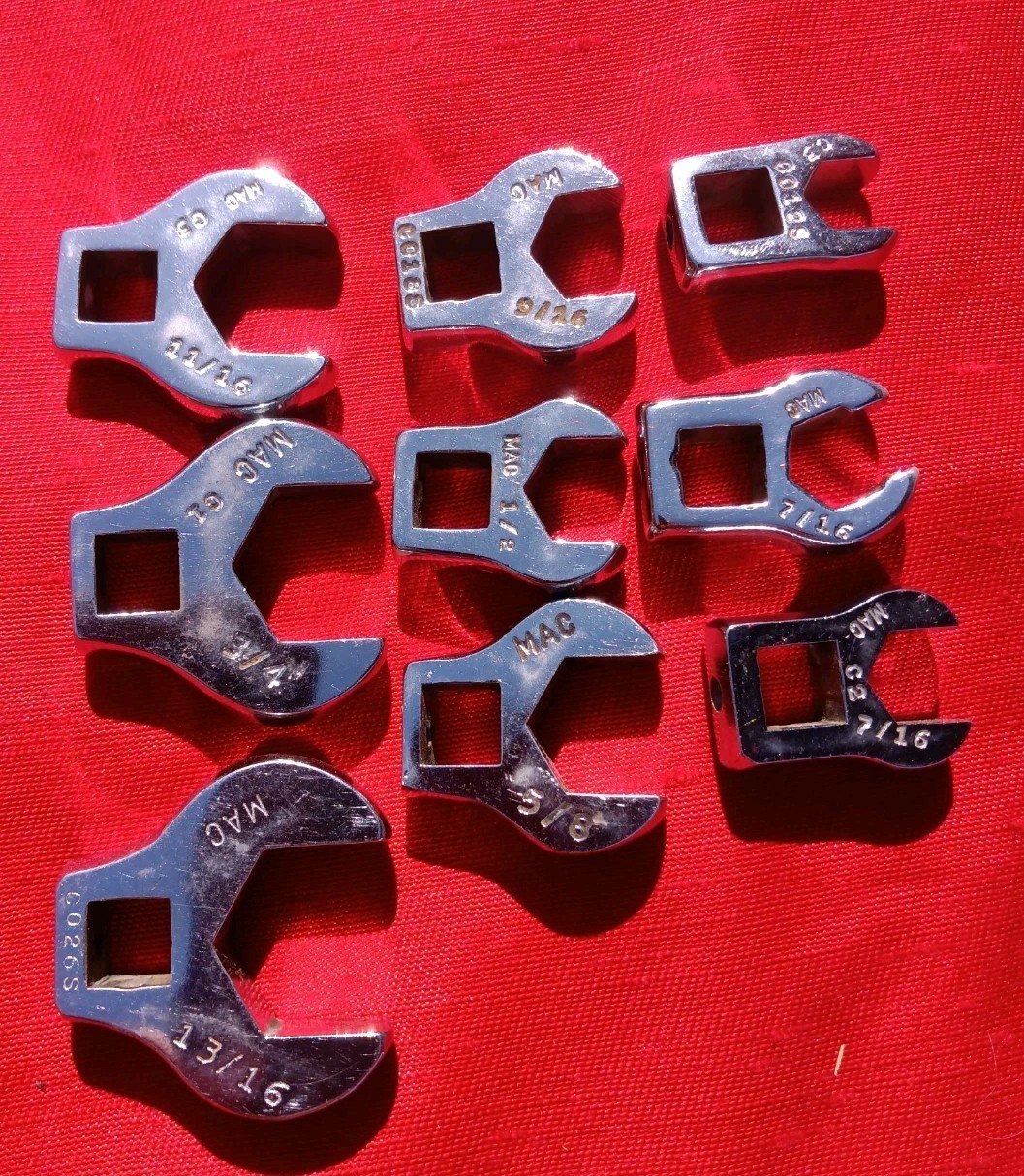 Mac Tools 3/8″ Drive 9pc 3/8″-13/16″ SAE Crowfoot Socket Set + Snapon