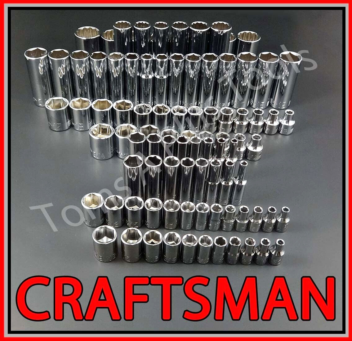 CRAFTSMAN 92pc 1/4 3/8 1/2 SAE METRIC MM 6pt 12pt Ratchet Wrench Socket Set