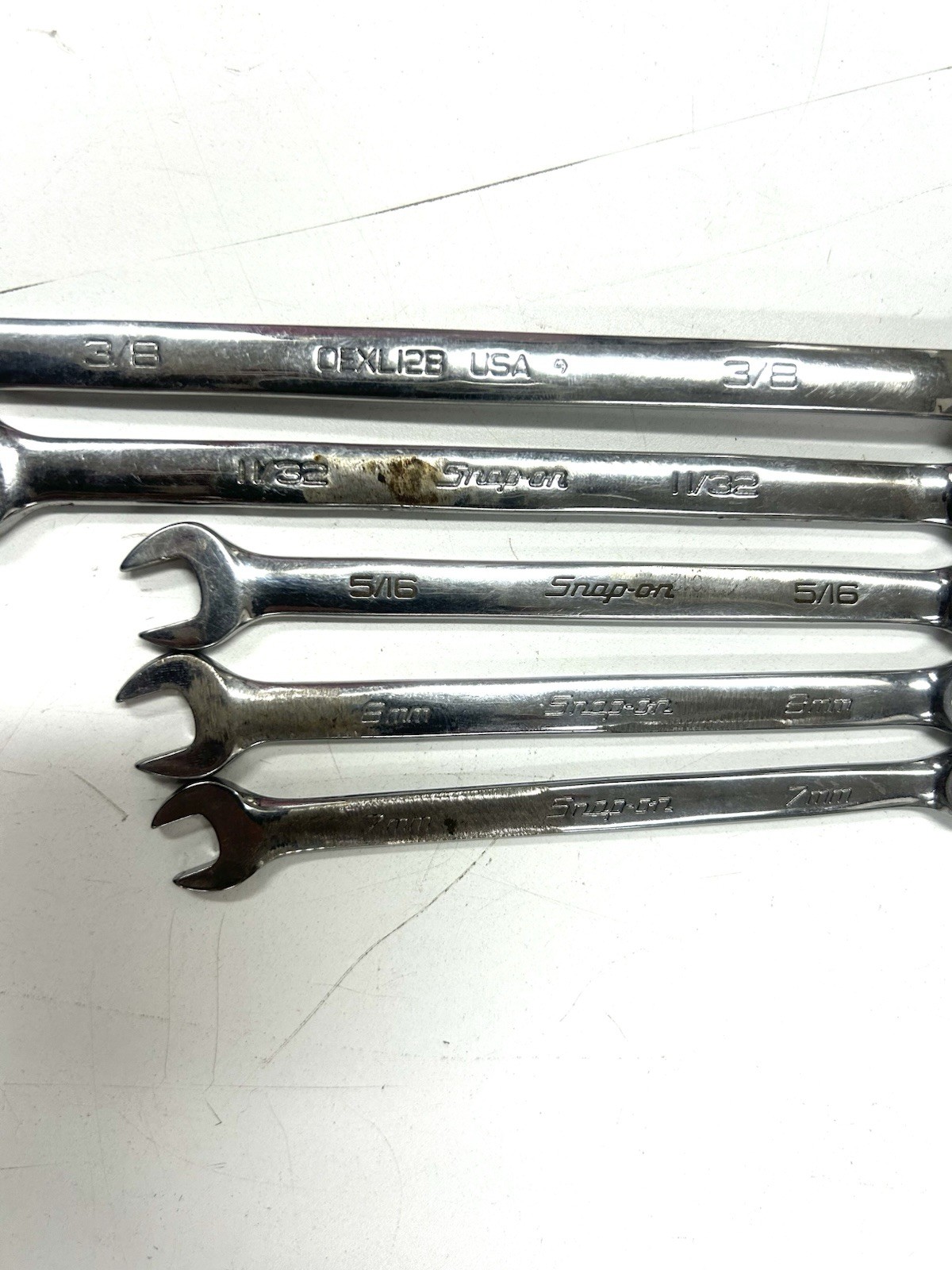 Snap-on & OEM USA Com Wre Lot 5 Pc SAE & Metric 7mm 8mm 5/16 11/32 3/8 A-8605