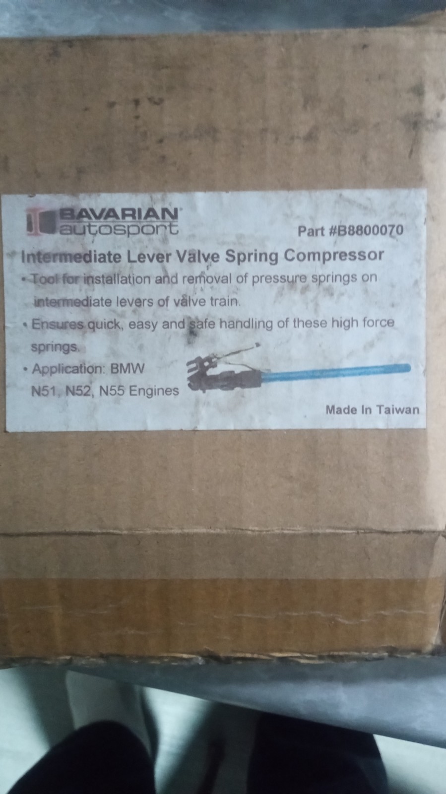 BMW Intermediate Valve Spring Removal and Installer Tool N51 N52 N55