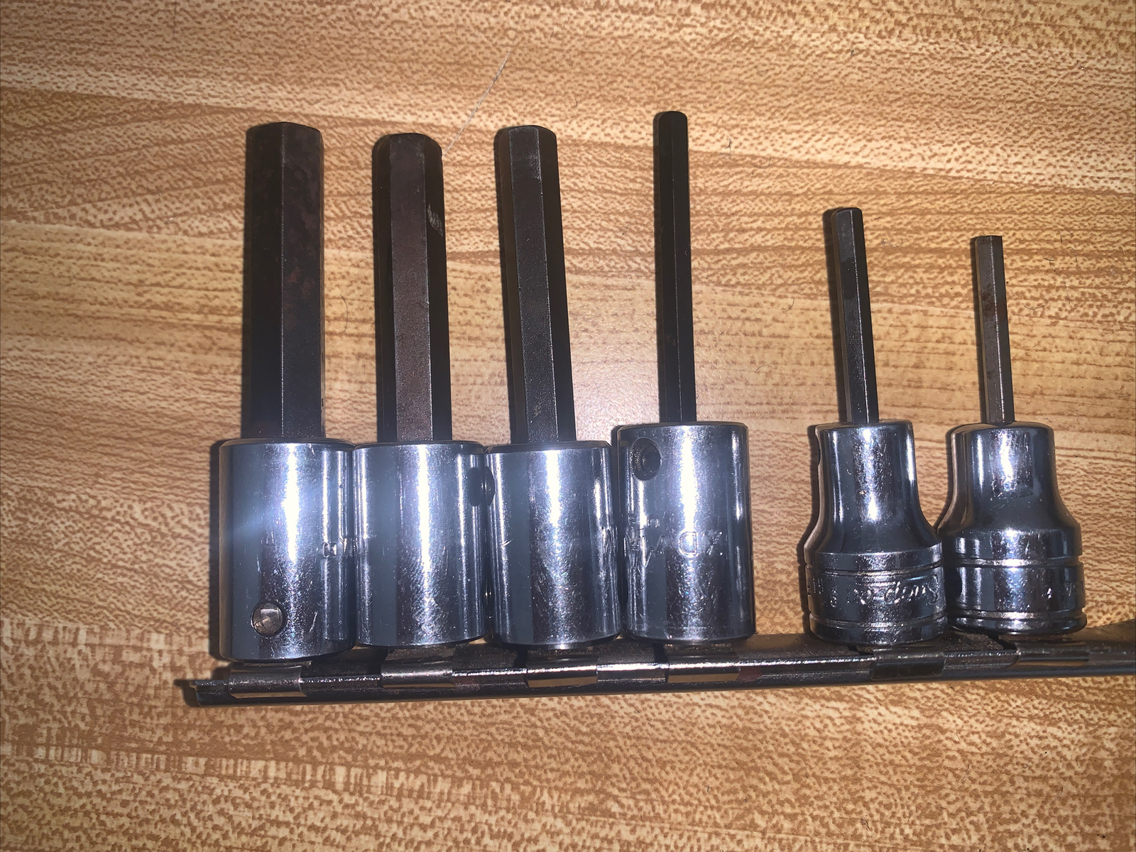MAC TOOLS & Snap On 3/8″ Drive Hex Socket Driver METRIC AND SAE LOT 6 Pcs USA
