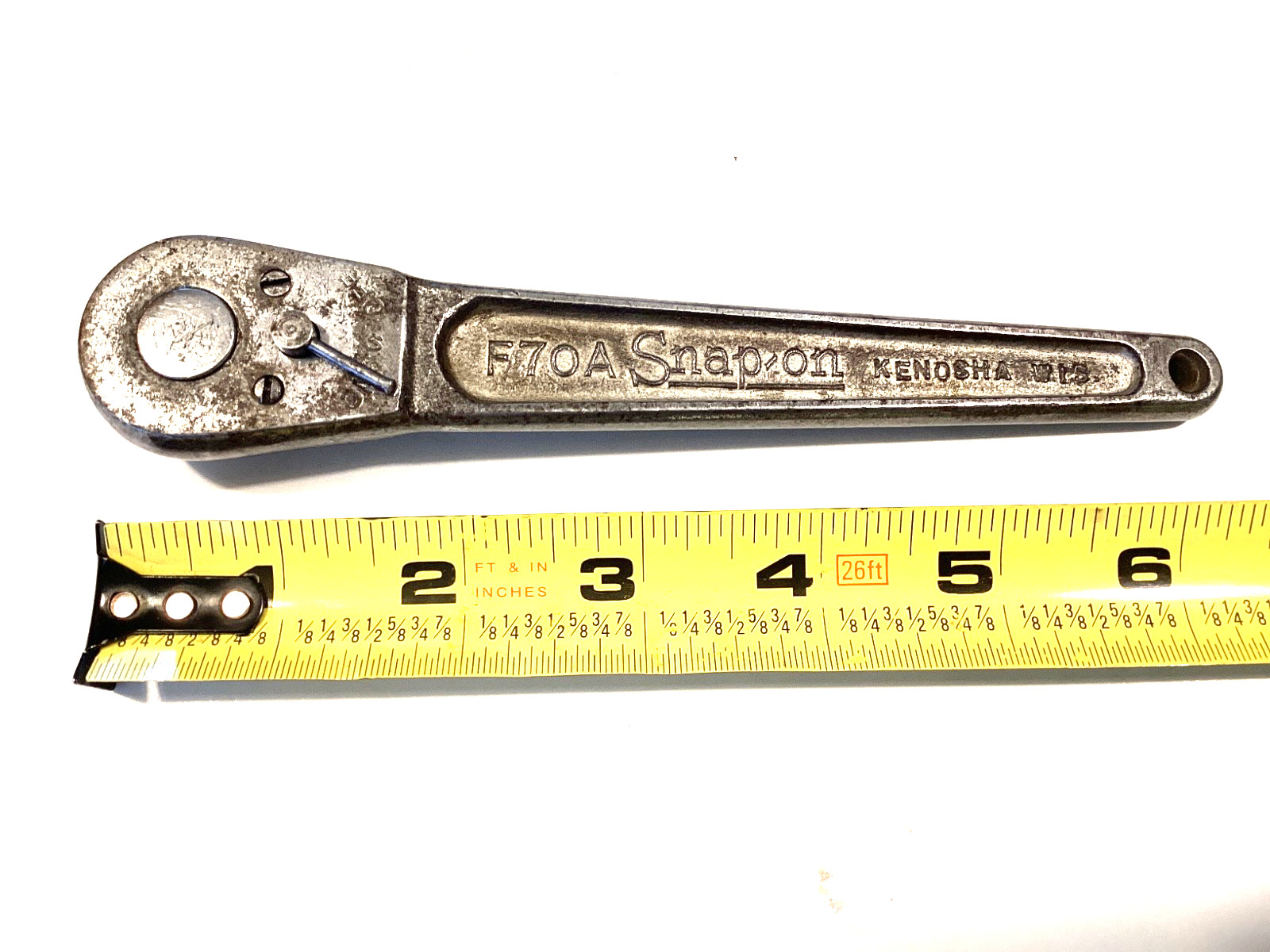 Snap On Tools USA Vintage 3/8” Drive Ratchet With RARE Needle Shift Lever F70A