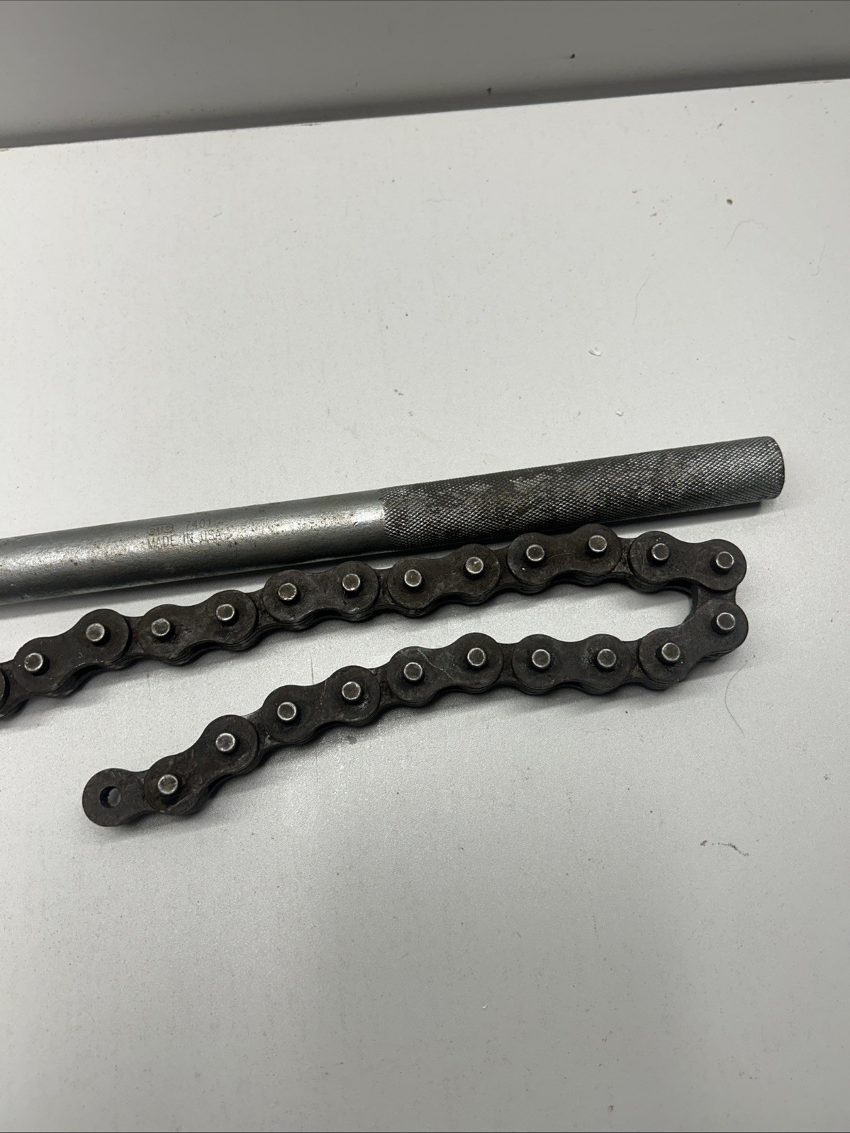 OTC 7401 Chain Wrench,19-1/2″OAL,fits to 6-1/2″pipe,USA~Good Condition OTC