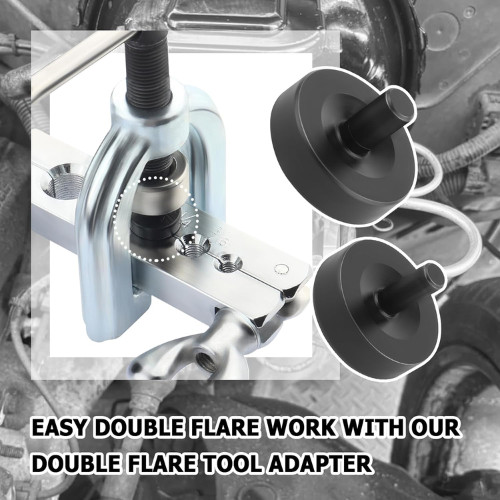 Brake Line Flaring Tool Kit, 6PCS, 3/16″ & 1/4″ Double Flare Tool for Brake Line