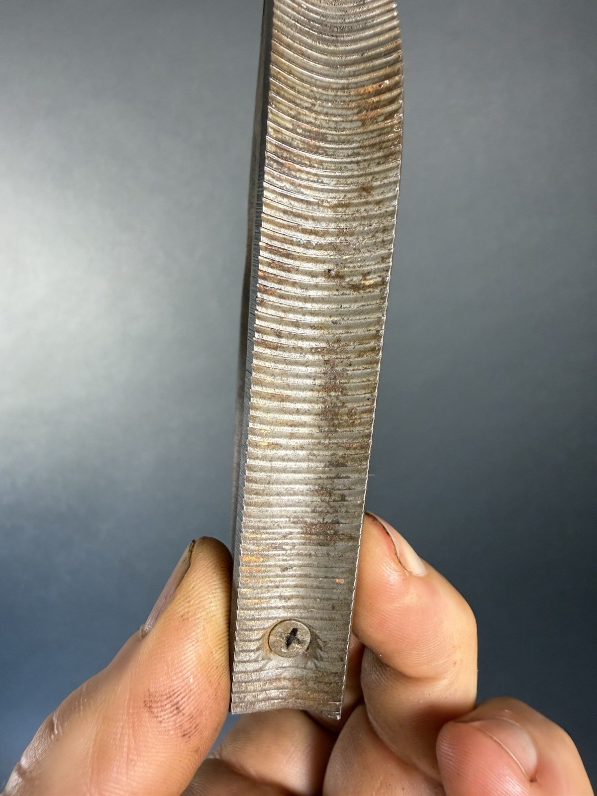 Heller Vintage V8 Wood Handle Curved Flat Body File Metal Work Rasp 5″ Long