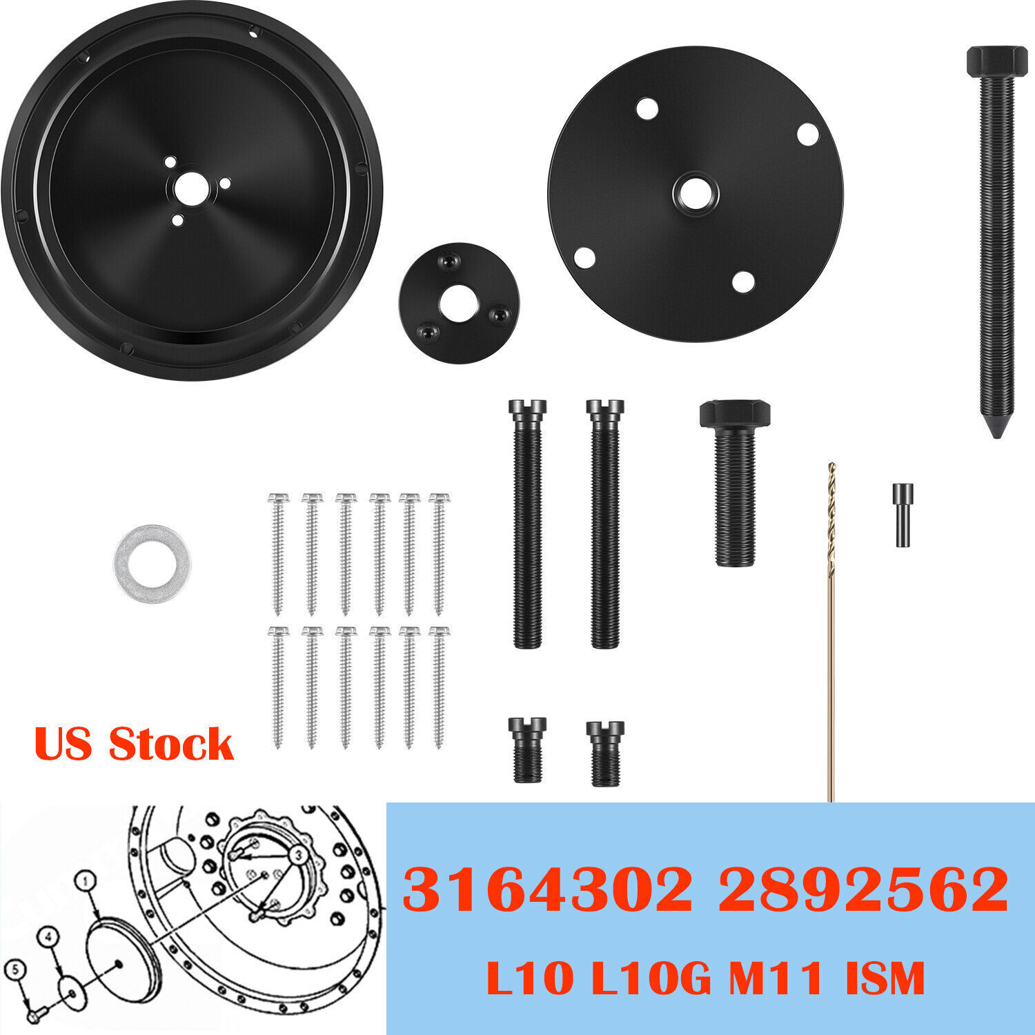 3164302 Crankshaft Rear Oil Seal Remover Installer Tool for Cummins ISM L10 G M1