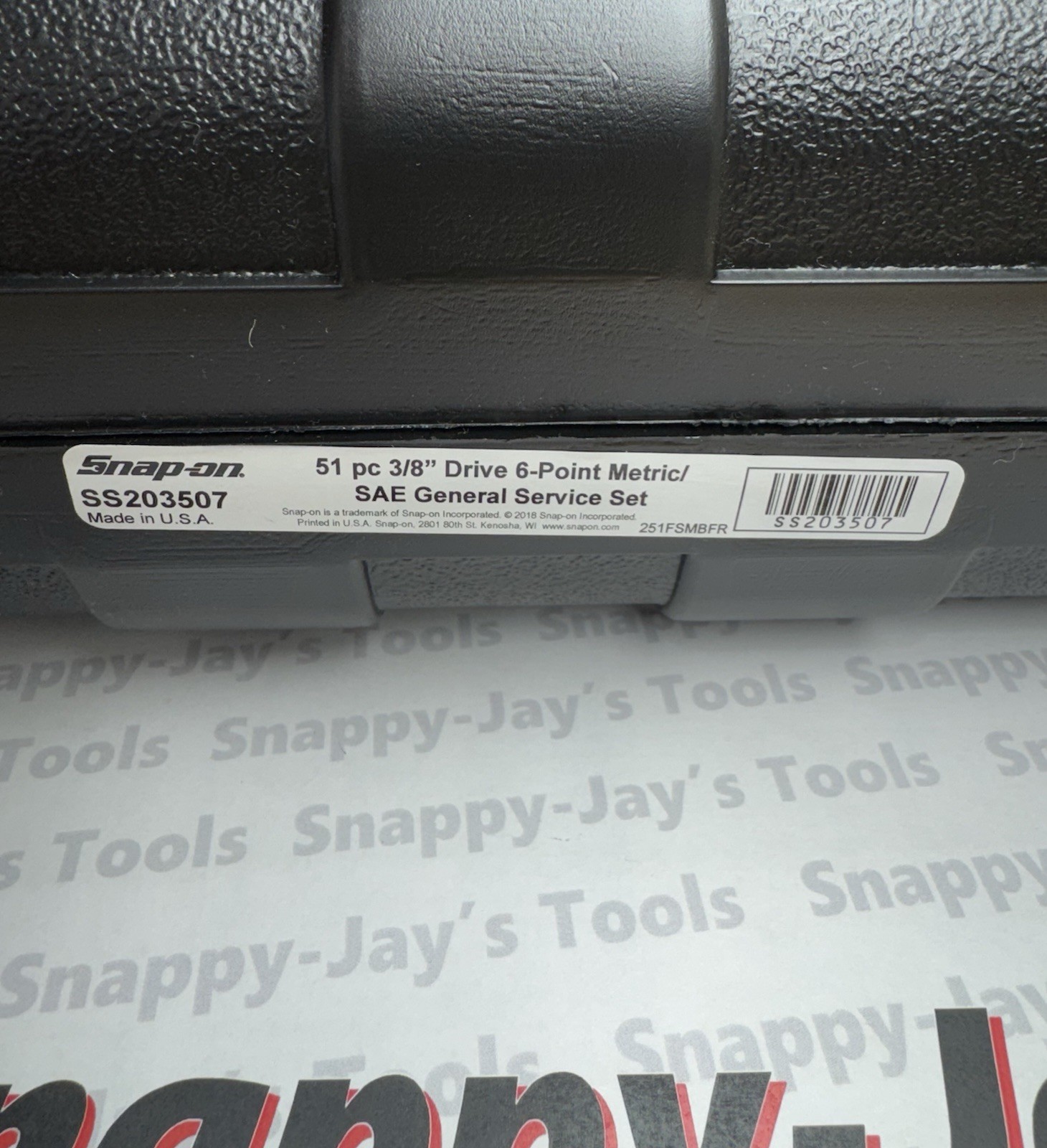 Snap-on USA NEW 3/8” 6pt 51pc Metric & SAE General Service Foam Set 251FSMBFR