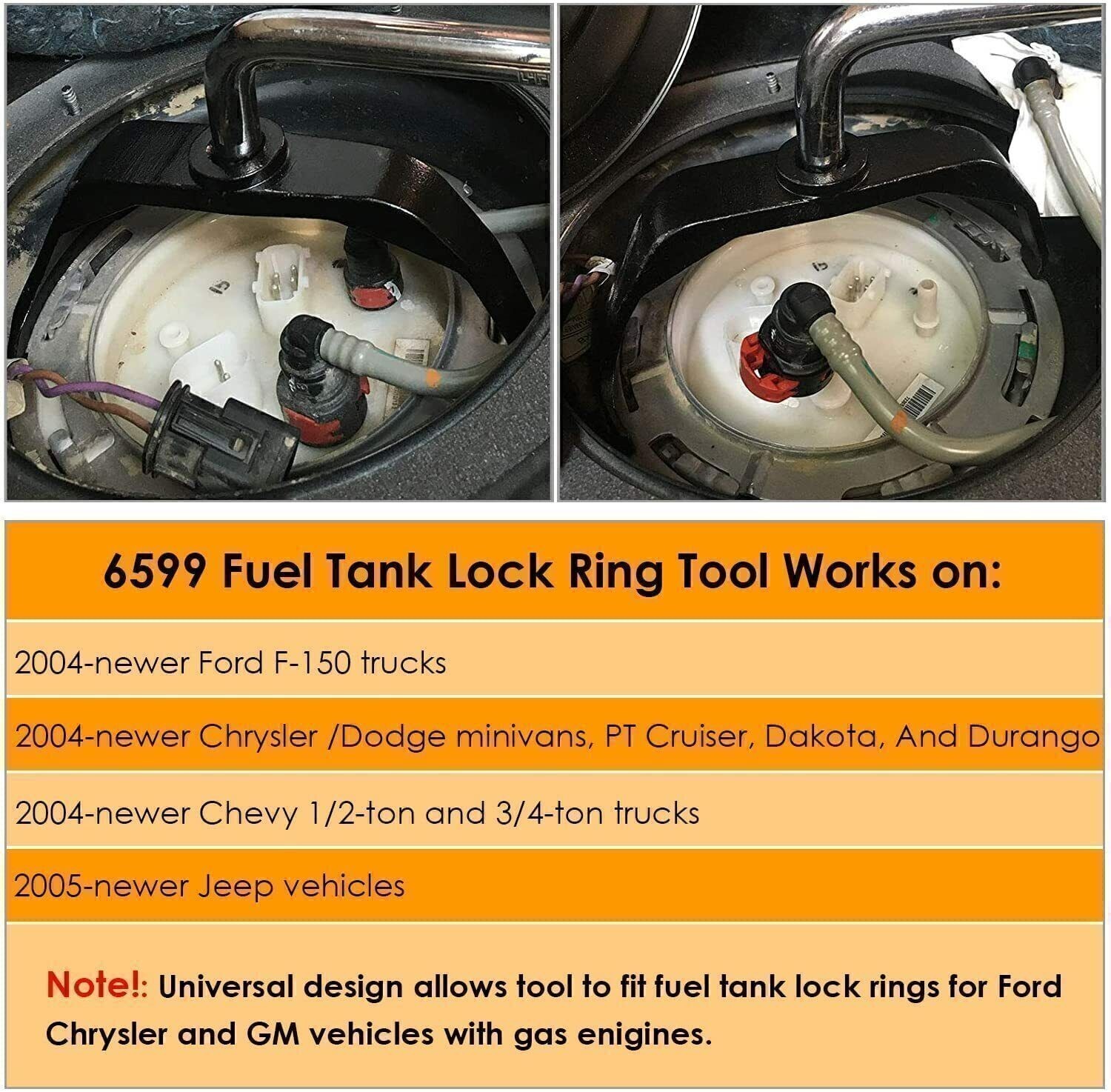 6599 Ring Wrench Tool Fuel Tank Lock Ring For Ford Chrysler GM Single Item