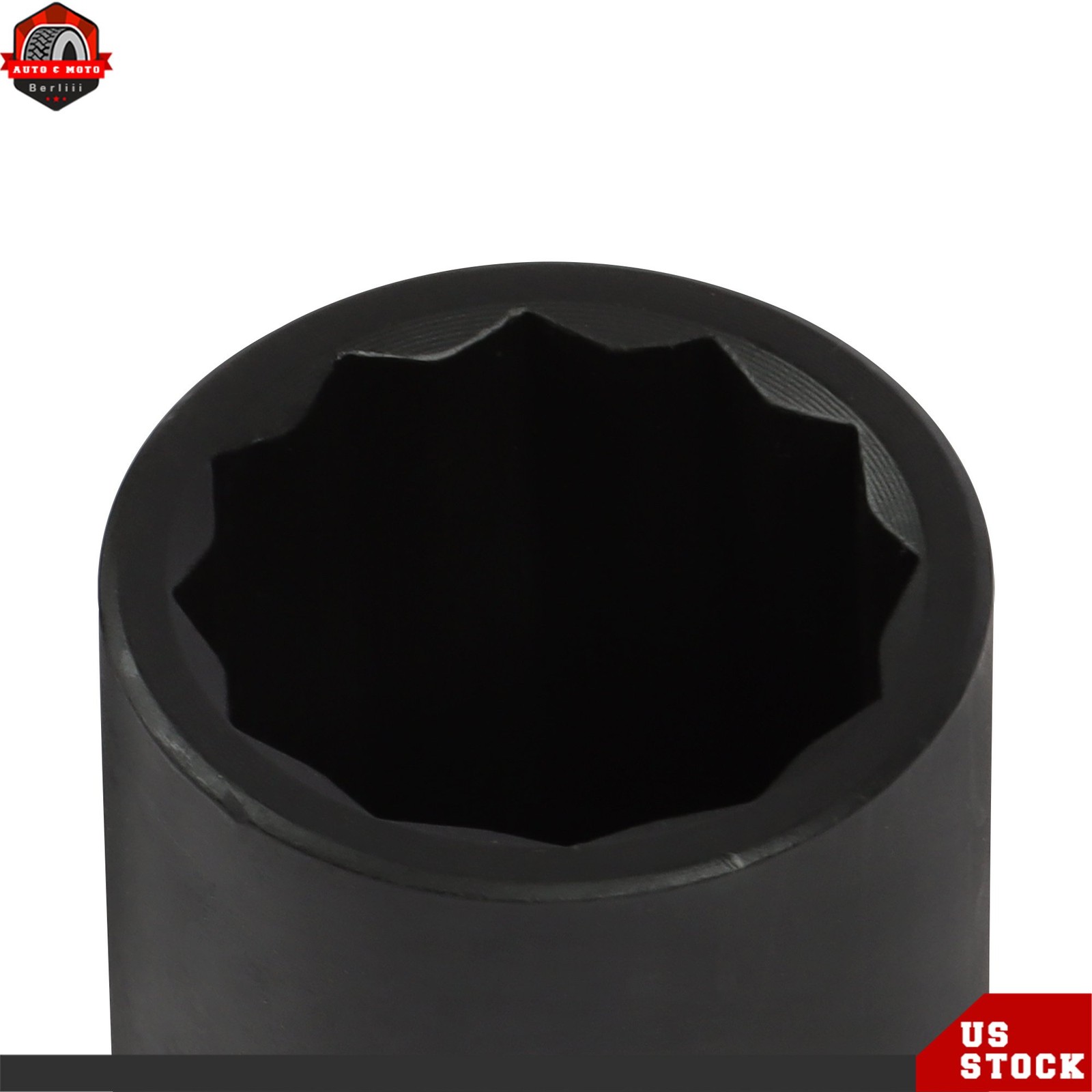 12 Point 1/2-Inch Drive Deep Spindle Axle Nut Impact Socket Set 29mm-39mm