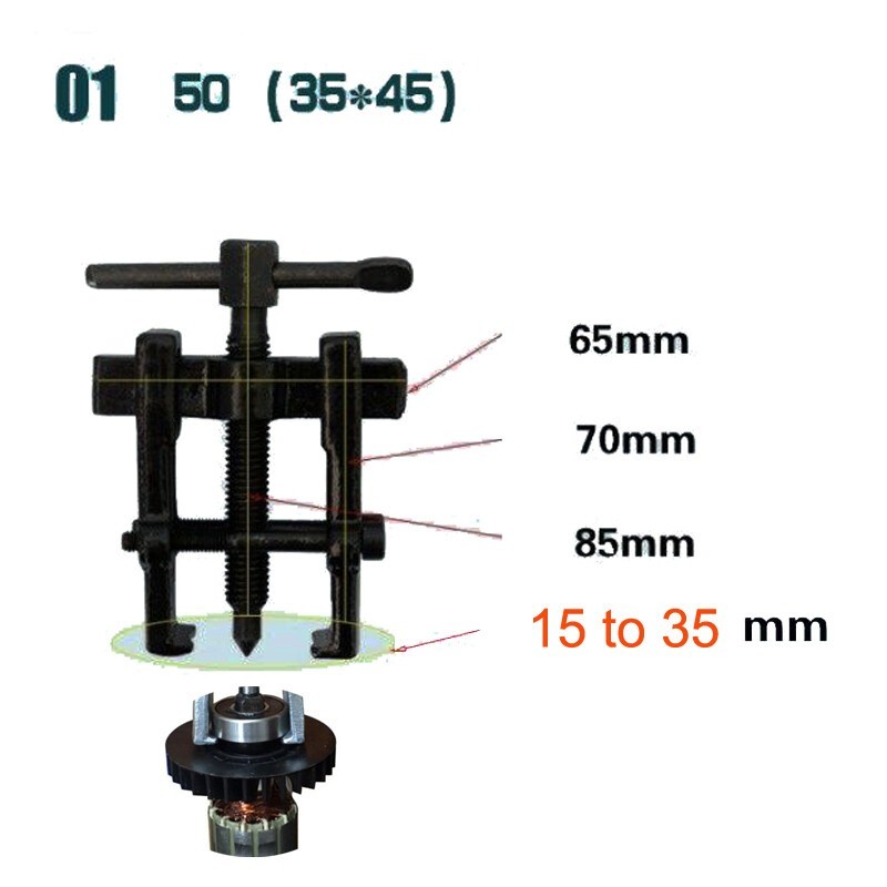 Two Jaw Twin Legs Bearing Gear Puller Remover Hand Tool Removal Kit
