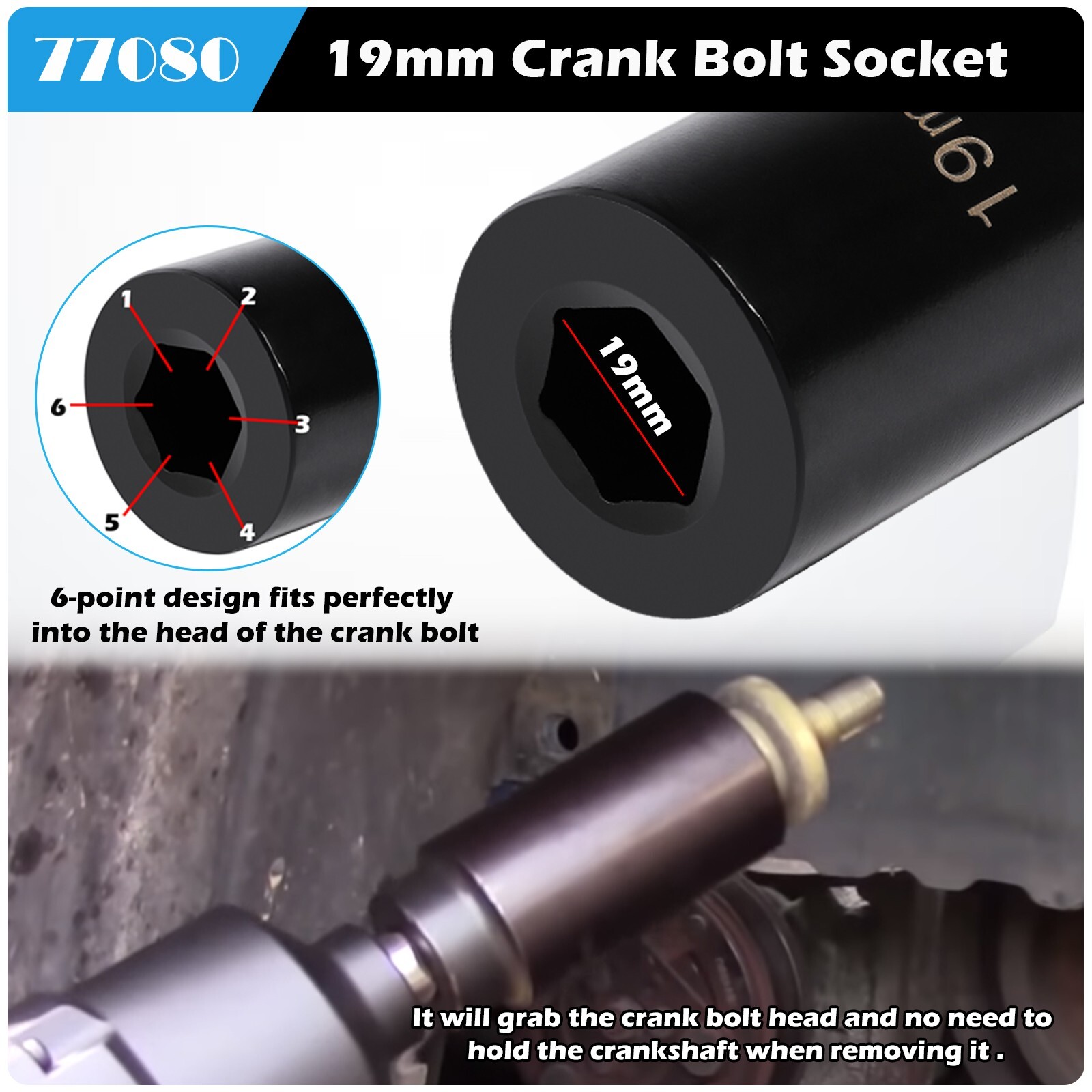 19MM Harmonic Balancer Socket for Honda LIS-77080