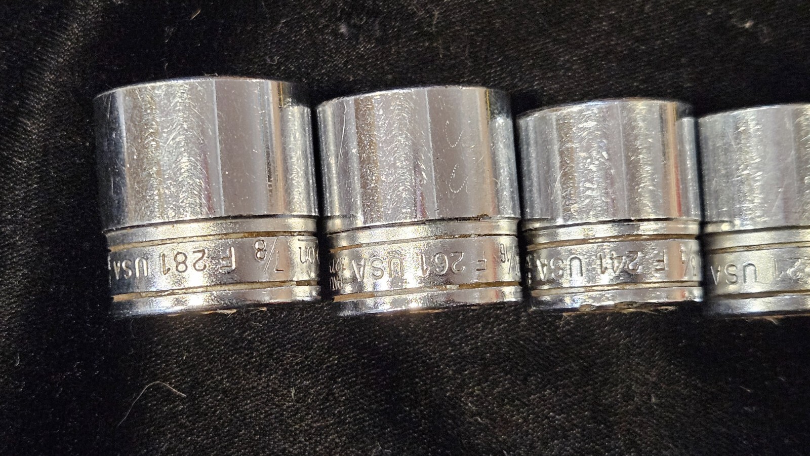 Snap-on 3/8″ Drive 1/4-7/8″ SAE 12-point (1-6pt) 11pc Set Shallow F-081 – F-281